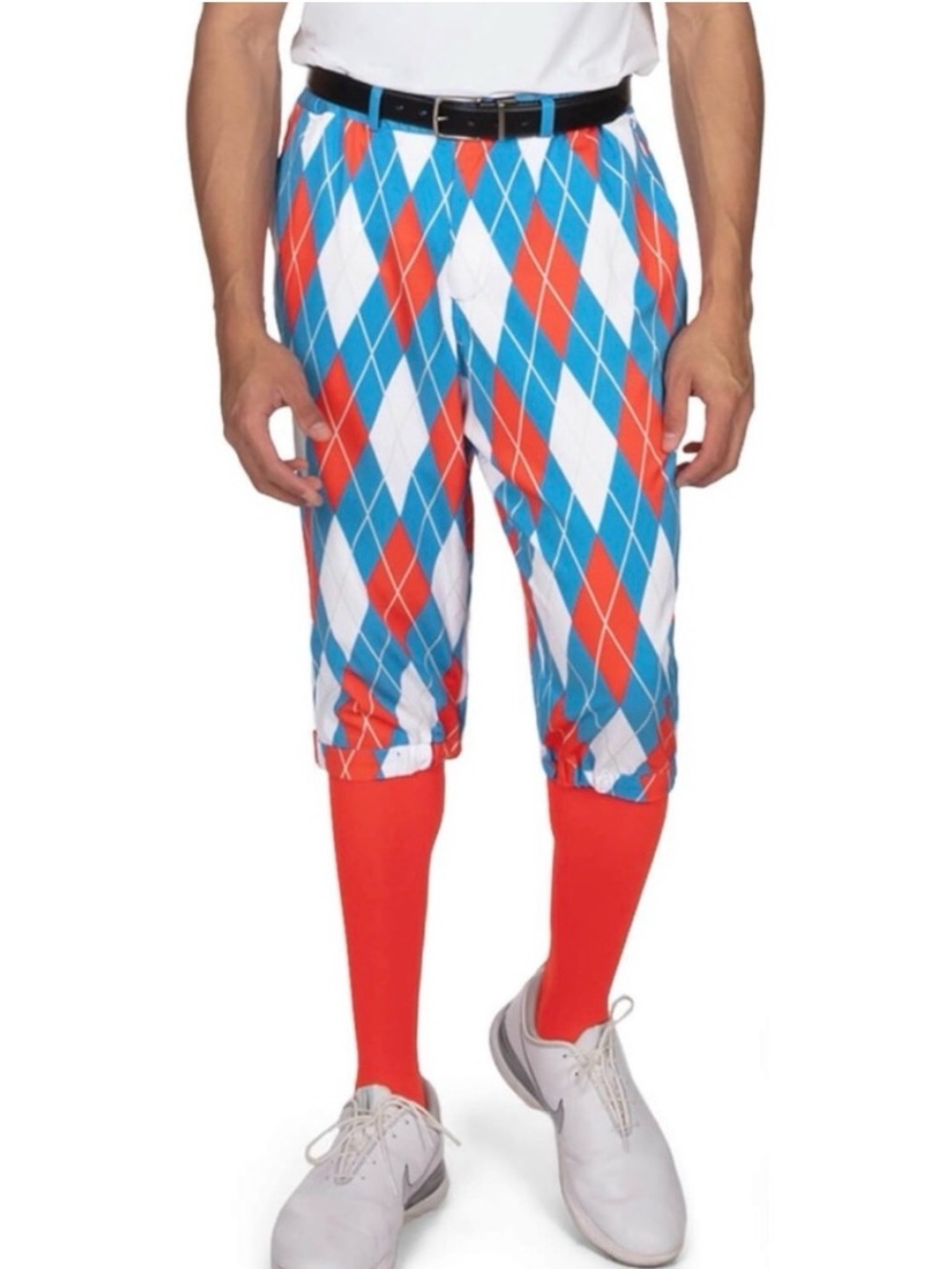 Tipsy Elves Argyle Golf Knickers Cropped Golf Pants Mens Size Large